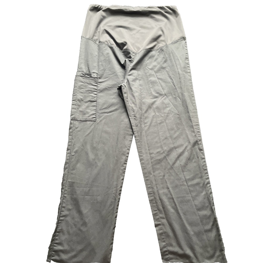 Wonderwink Maternity Scrub Pants medium womens gray medical dental workwear